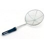 Stainless Steel Skimmer Strainer with Plastic Handle (Silver & Blue)