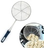 Stainless Steel Skimmer Strainer with Plastic Handle (Silver & Blue)