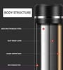Stainless Steel Smart Temperature Display Thermal Bottle 500ml (Black)