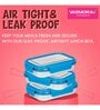 Varmora Stainless Steel SS Kids Lunch with 4 Side Lock Lid- Set of 2 Containers (800 ml.+150 ml)- Blue