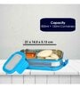 Varmora Stainless Steel SS Kids Lunch with 4 Side Lock Lid- Set of 2 Containers (800 ml.+150 ml)- Blue