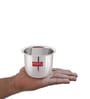 Stainless Steel Tea Glasses Mini Traditional Design Coffee Milk Serving Glass Patra Pela, 9 cm, 100 ML, Silver