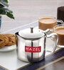 Stainless Steel Tea Serving Pot with Handle & Lid, Strong and Sturdy, Spill Proof Pouring, 400 ML