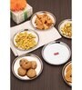 Stainless Steel Thali Plates With Mirror Finish | Serveware Tableware Snacks Plates Set for Kitchen Storage Friendly | Steel Kids plate with Glossy finish | Serving Plate Set of 4, 18.5 cm