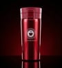 Stainless Steel Vacuum Insulated Coffee Travel Mug with Mesh Filter & Flip Lid (380 ml)