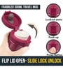 Stainless Steel Vacuum Insulated Coffee Travel Mug with Mesh Filter & Flip Lid (380 ml)