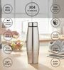 Stainless Steel Water Bottle 1000 ml-1 Pcs | Perfect New Year Gifts for Friends & Family | Single Walled Drinking Steel Bottles