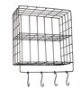 Stainless Steel Wire Wall Shelf With Hooks