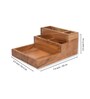 Staircase Brown Sheesham Wood Desk Organizers
