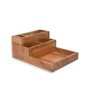 Staircase Brown Sheesham Wood Desk Organizers