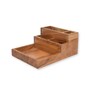 Staircase Brown Sheesham Wood Desk Organizers