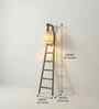 Stairway Wooden Floor Lamp with Jute Shade & Brown Base