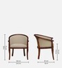 Stalley Sheesham Wood Arm Chair In Beige & Scratch Resistant Honey Oak Finish