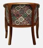 Stalley Sheesham Wood Arm Chair In Brown Velvet Dual Print & Scratch Resistant Rustic Teak Finish