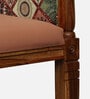 Stalley Sheesham Wood Arm Chair In Brown Velvet Dual Print & Scratch Resistant Rustic Teak Finish