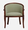 Stalley Sheesham Wood Arm Chair In Green & Scratch Resistant Honey Oak Finish