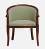 Stalley Sheesham Wood Arm Chair In Green & Scratch Resistant Honey Oak Finish