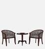 Stalley Sheesham Wood Coffee Table Set in Floral & Scratch Resistant Honey Oak Finish With 2 Chairs