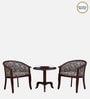 Stalley Sheesham Wood Coffee Table Set in Floral & Scratch Resistant Honey Oak Finish With 2 Chairs
