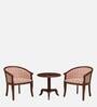 Stalley Sheesham Wood Coffee Table Set in Orange & Honey Oak Finish With 2 Chairs