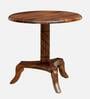 Stalley Sheesham Wood Round Coffee Table in Scratch Resistant Rustic Teak Finish