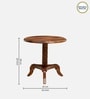 Stalley Sheesham Wood Round Coffee Table in Scratch Resistant Rustic Teak Finish