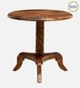 Stalley Sheesham Wood Round Coffee Table in Scratch Resistant Rustic Teak Finish