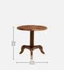 Stalley Sheesham Wood Round Coffee Table in Scratch Resistant Rustic Teak Finish