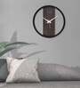 Black Plastic Standard Modern Wall Clock