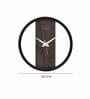Black Plastic Standard Modern Wall Clock