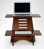 Standi Plus Solid Wood Portable Table in Walnut Finish