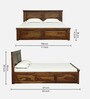 Stanfield Sheesham Wood King Size Bed in Scratch Resistant Provincial Teak Finish With Box Storage