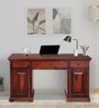 Stanfield Sheesham Wood Writing Table in Scratch Resistant Honey Oak Finish