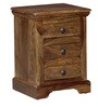 Stanfield Sheesham Wood Bedside Table In Provincial Teak With Drawers