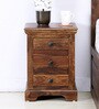 Stanfield Sheesham Wood Bedside Table In Provincial Teak With Drawers
