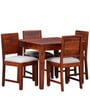 Stanfield Sheesham Wood 4 Seater Dining Set In Honey Oak  Finish