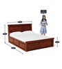 Stanfield Sheesham Wood King Size Bed With Box Storage In Honey Oak Finish