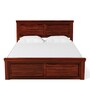 Stanfield Sheesham Wood King Size Bed With Box Storage In Honey Oak Finish