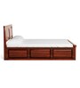 Stanfield Sheesham Wood King Size Bed With Box Storage In Honey Oak Finish