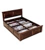 Stanfield Sheesham Wood King Size Bed With Box Storage In Provincial Teak Finish