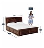 Stanfield Sheesham Wood King Size Bed With Box Storage In Provincial Teak Finish