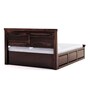 Stanfield Sheesham Wood King Size Bed With Box Storage In Provincial Teak Finish