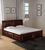 Stanfield Sheesham Wood King Size Bed With Box Storage In Provincial Teak Finish