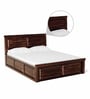 Stanfield Sheesham Wood King Size Bed With Box Storage In Provincial Teak Finish