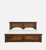 Stanfield Sheesham Wood King Size Bed in Scratch Resistant Provincial Teak Finish With Box Storage