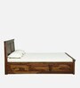 Stanfield Sheesham Wood King Size Bed in Scratch Resistant Provincial Teak Finish With Box Storage