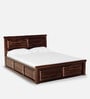 Stanfield Sheesham Wood King Size Bed With Box Storage In Provincial Teak Finish