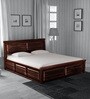 Stanfield Sheesham Wood King Size Bed With Box Storage In Provincial Teak Finish