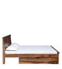 Stanfield Sheesham Wood King Size Bed in Scratch Resistant Rustic teak Finish With Drawer Storage