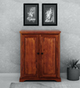 Stanfield Sheesham Wood Shoe Cabinet In Honey Oak Finish